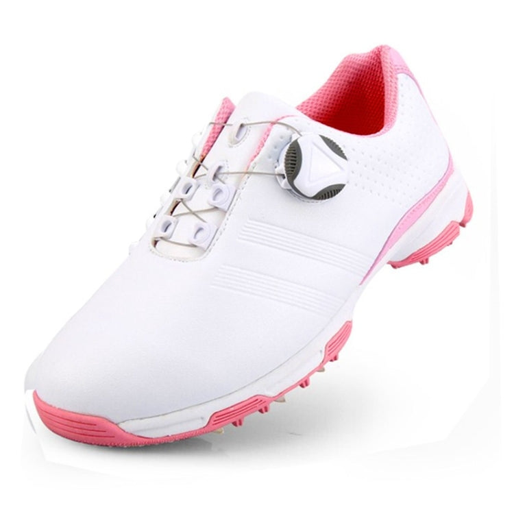 PGM Golf Microfiber Non-slip Waterproof Breathable Sports Rotating Shoelace Sneakers (Color:White Size:39), 35, 36, 37, 38, 39