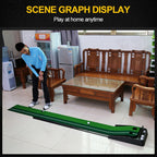 PGM 3m Golf Indoor Swing Grip Putting Trainer Practice Pace with Automatic Return Fairways, 3m