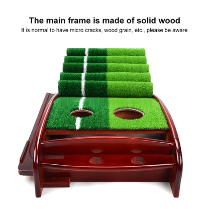 PGM 3.5m Golf Solid Wood Putter Trainer Practice Set Training Mat, 3.5m