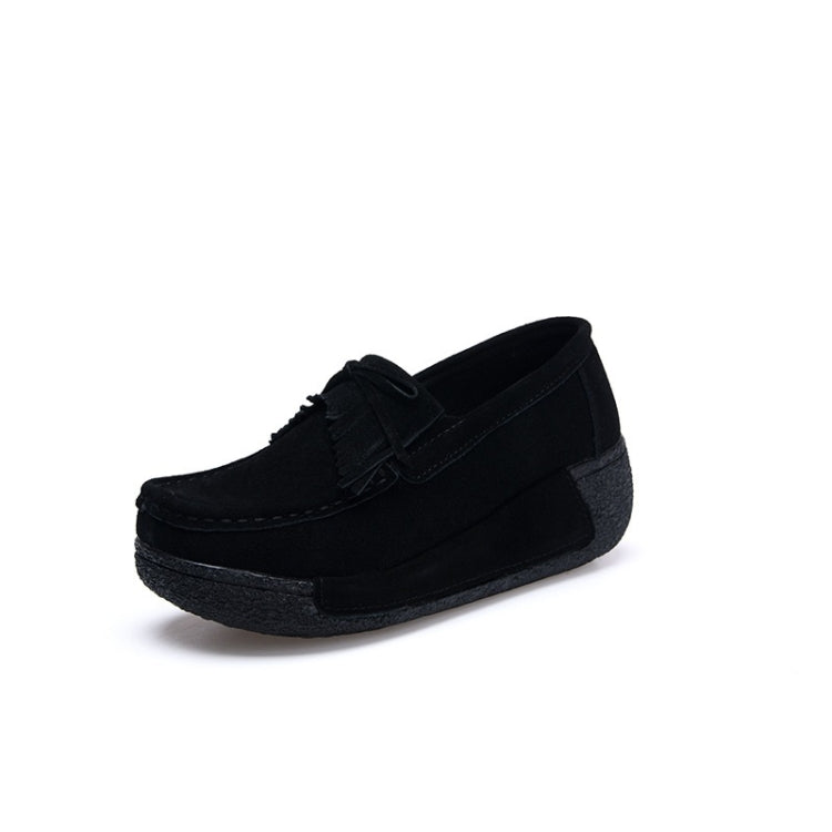Wedge Muffin Bottom Tassel Suede Casual Shoes for Women, 35, 36, 37, 38, 39, 40