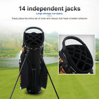 PGM Golf Nylon Lightweight Bag with Holder(Black Green), QB027 White, QB027 Orange, QB027 Green