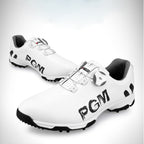 PGM Golf Rotating Buckle Waterproof Microfiber Leather Breathable Non-slip Sneakers for Men(Color:White Green Size:45), 39, 40, 41, 42, 43, 44, 45