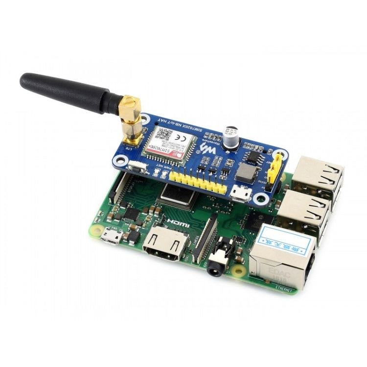 Waveshare NB-IoT HAT for Raspberry Pi, for Europe, Asia, Africa, Australia, NB-IoT HAT