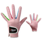 PGM One Pair Golf Microfiber Cloth Soft Comfortable Gloves for Children, 14, 15, 16, 17