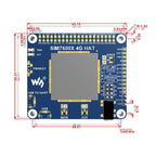 Waveshare 4G / 3G / 2G / GSM / GPRS / GNSS HAT for Raspberry Pi, LTE CAT4, for Southeast Asia, West Asia, Europe, Africa, 4G / 3G / 2G / GSM / GPRS / GNSS HAT