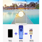 MicroDrive 16GB USB 3.0 Android Phone & Computer Dual-use Rotary Metal U Disk, 16GB