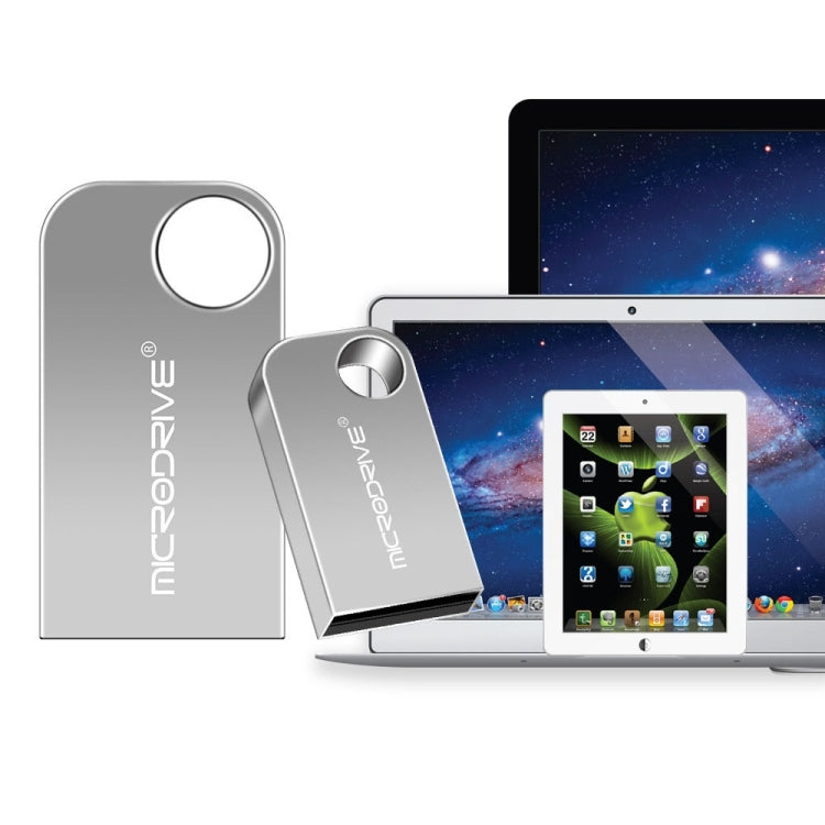 MicroDrive 16GB USB 2.0 Mini Semi-circular Metal U Disk, 16GB