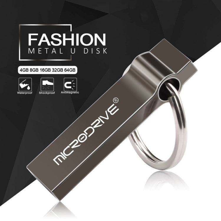 MicroDrive 4GB USB 2.0 Metal Keychain U Disk, 4GB