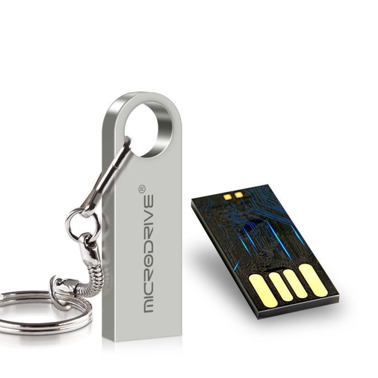 MicroDrive 8GB USB 2.0 Metal Waterproof High Speed U Disk(Gold), 8GB