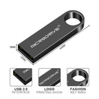 MicroDrive 64GB USB 2.0 Metal Waterproof High Speed U Disk(Grey), 64GB