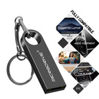 MicroDrive 128GB USB 2.0 Metal Waterproof High Speed U Disk(Grey), 128GB