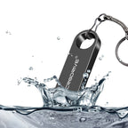 MicroDrive 128GB USB 2.0 Metal Waterproof High Speed U Disk(Grey), 128GB