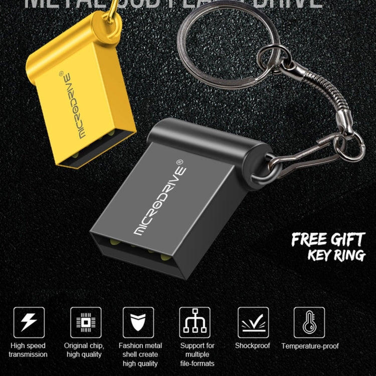 MicroDrive 64GB USB 2.0 Metal Mini USB Flash Drives U Disk, 64GB