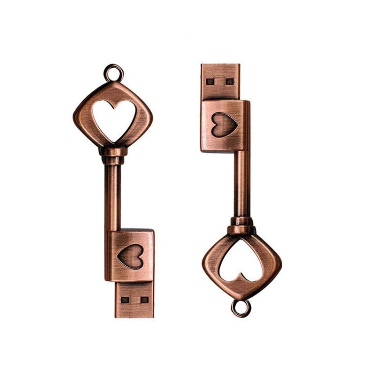 MicroDrive 4GB USB 2.0 Copper Love Key U Disk, 4GB