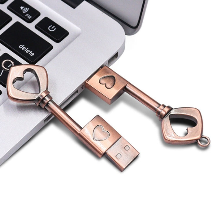 MicroDrive 4GB USB 2.0 Copper Love Key U Disk, 4GB