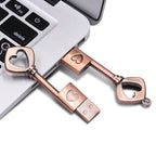 MicroDrive 64GB USB 2.0 Copper Love Key U Disk, 64GB