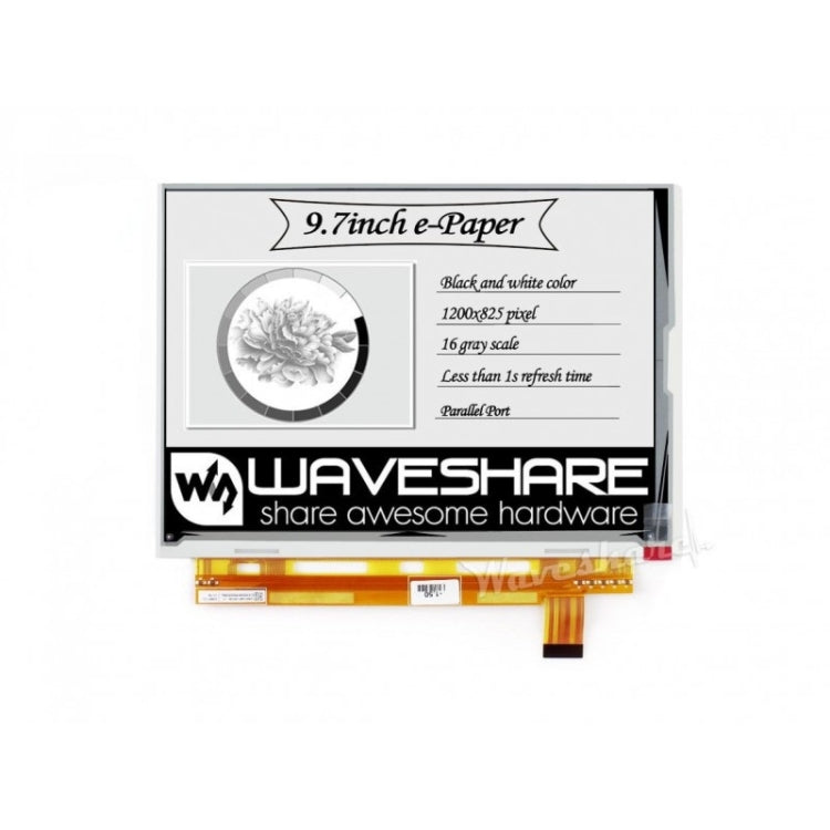 Waveshare 9.7 inch 1200x825 E-Ink Raw Display, Parallel Port, without PCB