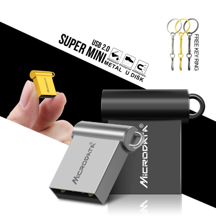 MiCRODATA 4GB USB 2.0 Computer and Car Two-use Mini Metal U Disk, 4GB