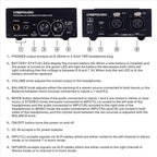 LINEPAUDIO B982 Power Amplifier Instrument Drummer Earphone Monitor Signal Amplifier, Dual XLR Input, B982