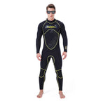 SLINX 1101 3mm Neoprene Super Elastic Wear-resistant Warm Cold-proof Y Shape Stitching One-piece Long Sleeve Wetsuit for Men