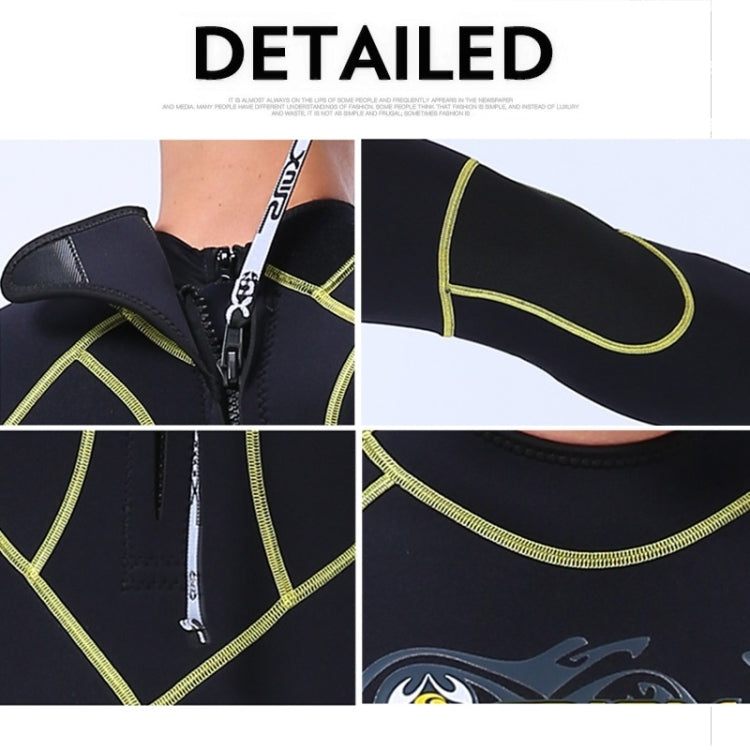 SLINX 1101 3mm Neoprene Super Elastic Wear-resistant Warm Cold-proof Y Shape Stitching One-piece Long Sleeve Wetsuit for Men