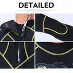 SLINX 1101 3mm Neoprene Super Elastic Wear-resistant Warm Cold-proof Y Shape Stitching One-piece Long Sleeve Wetsuit for Men