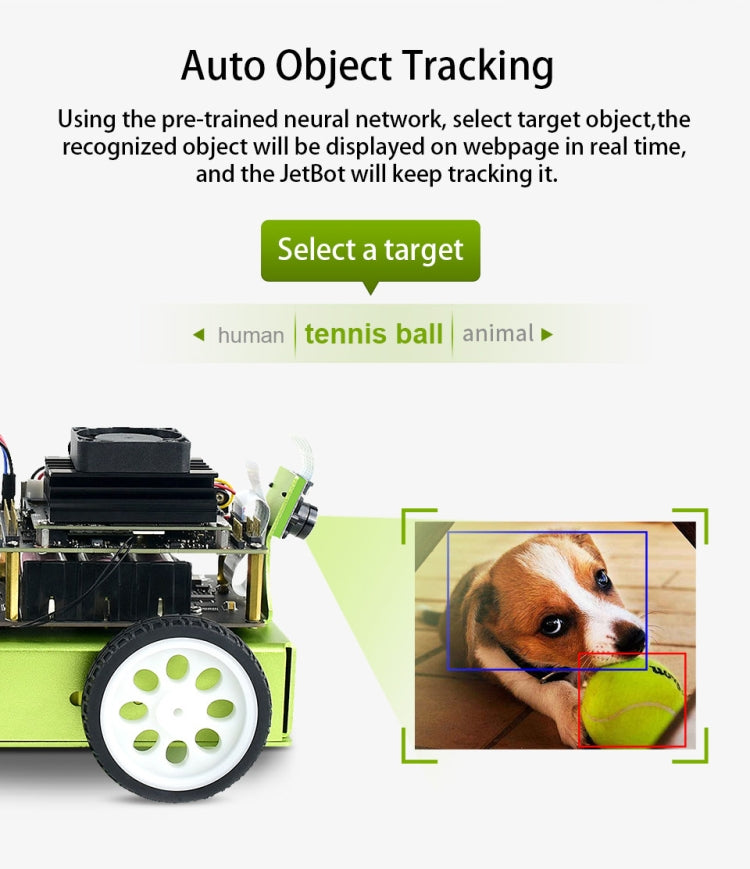 Waveshare JetBot AI Kit, AI Robot Based on Jetson Nano, Based on Jetson Nano