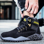 Jiefu Light And Breathable Steel Head Anti Smashing, Anti Piercing, Anti Slip And Waterproof Safety Shoes (Color:High Top Black Size:48), 36, 37, 38, 39, 40, 41, 42, 43, 44, 45, 46, 47, 48