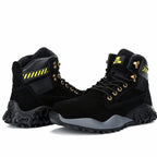 Jiefu Light And Breathable Steel Head Anti Smashing, Anti Piercing, Anti Slip And Waterproof Safety Shoes (Color:High Top Black Size:48), 36, 37, 38, 39, 40, 41, 42, 43, 44, 45, 46, 47, 48