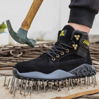 Jiefu Light And Breathable Steel Head Anti Smashing, Anti Piercing, Anti Slip And Waterproof Safety Shoes (Color:High Top Black Size:48), 36, 37, 38, 39, 40, 41, 42, 43, 44, 45, 46, 47, 48