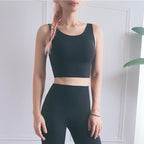 Full Package Deep U-back Shockproof Gathered Fashion Vest Sports Bra (Color:Smoked Purple Size:XL), S, M, L, XL