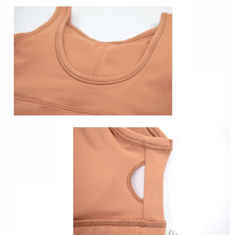 Full Package Deep U-back Shockproof Gathered Fashion Vest Sports Bra (Color:Smoked Purple Size:XL), S, M, L, XL