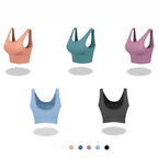 Full Package Deep U-back Shockproof Gathered Fashion Vest Sports Bra (Color:Smoked Purple Size:XL), S, M, L, XL