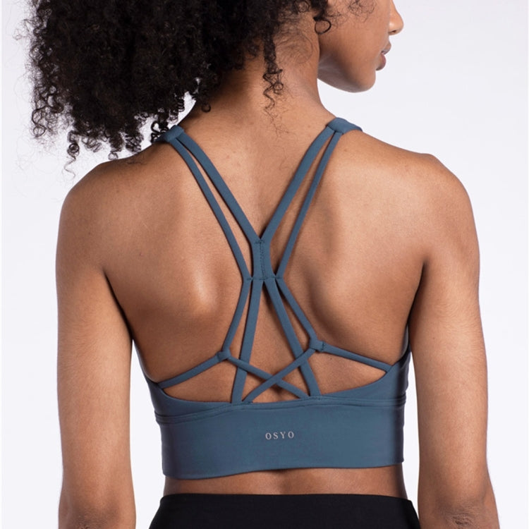 Shockproof Sports Underwear, Eiffel Small High Neck Yoga Bra (Color:Mulberry Size:XL), S, M, L, XL