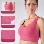 No Trace Buckle Peach Chest Line Yoga Sports Vest (Color:Palm Court Size:XL), S, M, L, XL
