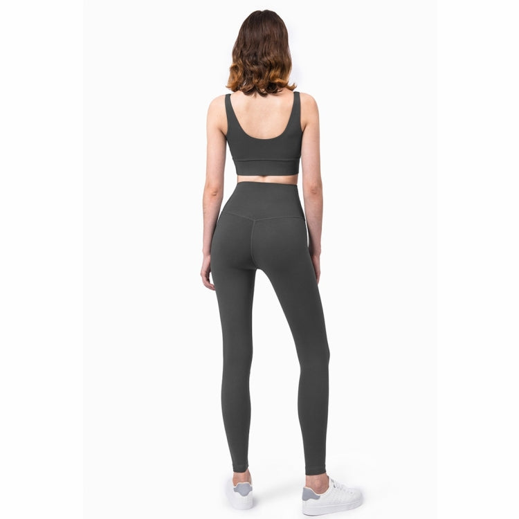 Charming Deep V Shockproof Gathered Fitness Yoga Underwear (Color:Light Ivory Size:XL), S, M, L, XL