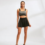 Tennis Dance Yoga Quick Drying Anti Light Lining Skirt Pants (Color:Rose Red Size:XXL), S, M, L, XL, XXL