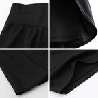 Tennis Dance Yoga Quick Drying Anti Light Lining Skirt Pants (Color:Rose Red Size:XXL), S, M, L, XL, XXL