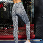 Super High Waist Slant Pocket Stretch Quick Drying Tights (Color:Colorful Gray Size:L), S, M, L, XL, XXL