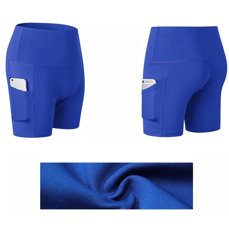 Running Training Tight Quick Drying Elastic High Waist Yoga Three Part Belt Pocket (Color:Grey Size:XXL), S, M, L, XL, XXL