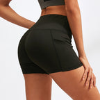 Running Training Tight Quick Drying Elastic High Waist Yoga Three Part Belt Pocket (Color:Grey Size:XXL), S, M, L, XL, XXL