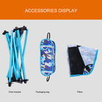 Outdoor Portable Camouflage Folding Camping Chair Light Fishing Beach Chair Aviation Aluminum Alloy Backrest Recliner, Camouflage Folding Chair (blue), Camouflage Folding Chair (green), Camouflage Folding Chair (orange)