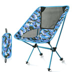Outdoor Camouflage Portable Folding Camping Chair Light Fishing Beach Chair Aviation Aluminum Alloy Backrest Recliner, Backrest Chair(blue), Backrest Chair(green), Backrest Chair(orange)