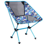 Outdoor Camouflage Portable Folding Camping Chair Light Fishing Beach Chair Aviation Aluminum Alloy Backrest Recliner, Backrest Chair(blue), Backrest Chair(green), Backrest Chair(orange)