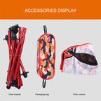 Outdoor Camouflage Portable Folding Camping Chair Light Fishing Beach Chair Aviation Aluminum Alloy Backrest Recliner, Backrest Chair(blue), Backrest Chair(green), Backrest Chair(orange)
