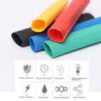 140 PCS / Box Waterproof High Toughness Oxidation Resistance Seal Heat-shrinkable Butt Wire Tube, Random Color Delivery, Butt Wire Tube