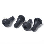 Snap-in Short Black Rubber Valve Stem (TR412) with Valve Core Wrench for Tubeless 0.453 Inch 11.5mm Rim Holes on Standard Vehicle Tires, TR412