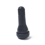 Snap-in Short Black Rubber Valve Stem (TR413) 4-Pack with Valve Core Wrench for Tubeless 0.453 Inch 11.5mm Rim Holes on Standard Vehicle Tires, TR413