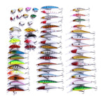 HENGJIA Set056 56 PCS Sequin Set Metal Sequins False Bait Fresh Sea Bass Fishing Bait Set, Length: 3 to 10cm, Boxed, Boxed